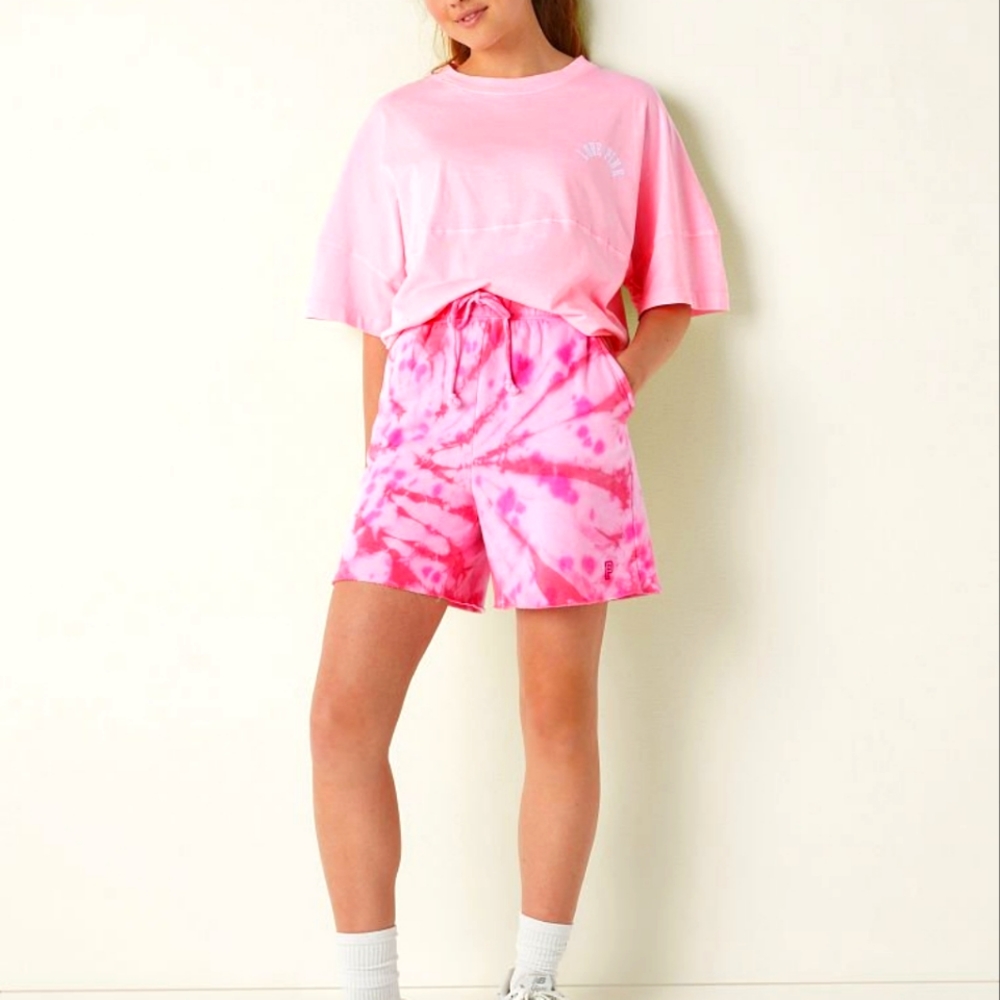 PINK tie dye Dad short's